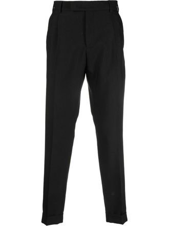 Pantaloni Torino Rebel tapered wool trousers - men - Mohair/Virgin Wool - 46 - Black