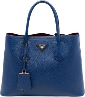 Prada Pre-owned Tote Bags, female, Blue, Size: ONE SIZE Pre-owned Vintage Satchel