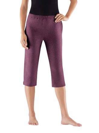 Feel Good Caprihose FEEL GOOD, Damen, Gr. 36/38, Normalgr&ouml;ssen, bunt (beere, marine), 95% Baumwolle, 5% Elasthan, Meliert:60% Baumwolle, 5% Elasthan, 35% Polyes