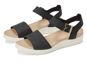 Dr. Scholls Time Sky Womens Wedge Shoes Black Smooth : 6.5 M, Canvas/Textile