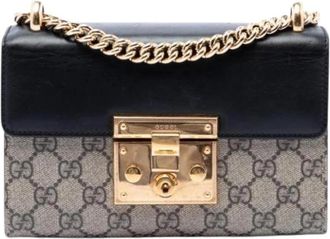 Gucci Pre-owned Vintage Crossbody Bag - Dames - Vintage Schoudertas - Beige - ONE Size - Leer - Vintage