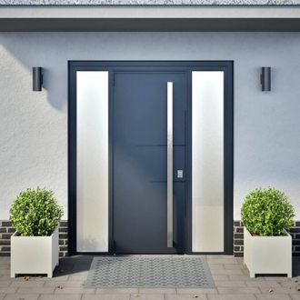 Berkfield Home Garden Planters 2 pcs White 40x40x40 cm Steel | Size: 40 x 40 x 40 cm