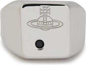 Vivienne Westwood Carlo Orb-engraved Sterling Silver Ring - Xxl