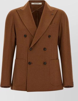 Tagliatore camel hair montecarlo double-breasted blazer