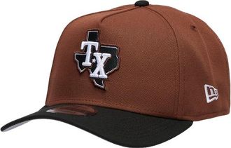 New Era Womens Texas Rangers Rangers 9FORTY A-Frame Cap - Adult Brown/Black/White