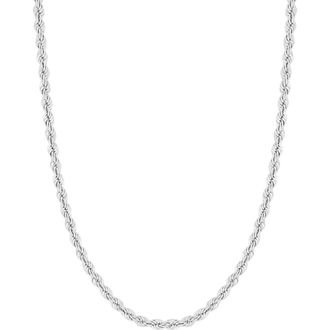 Bony Levy Mens 14K Gold Rope Chain Necklace, 3.7mm in 14K White Gold at Nordstrom, Size 22