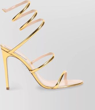 Rene Caovilla calf leather spiral strap sandals
