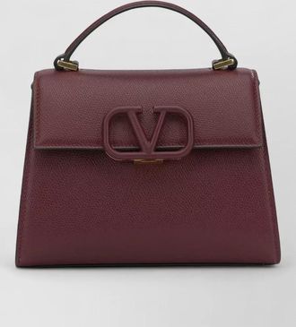Valentino grained leather top handle shoulder bag