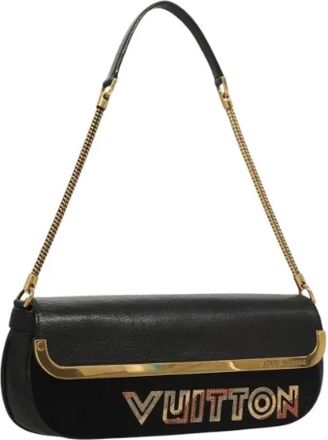 Louis Vuitton Pre-owned Suede louis-vuitton-bags - Dames - Vintage Handtas - Zwart - ONE Size - Leer - Vintage