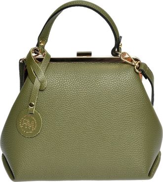 Roberta M Groen Rundleer Tas