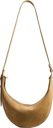 Khaite Crescent-Shaped Hobo Bag With Zip-Top Closure And Adjustable Strap