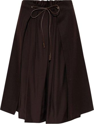 Moncler Wool Skirt - Dames - Midirokken - Bruin - S - Wol - Rokken