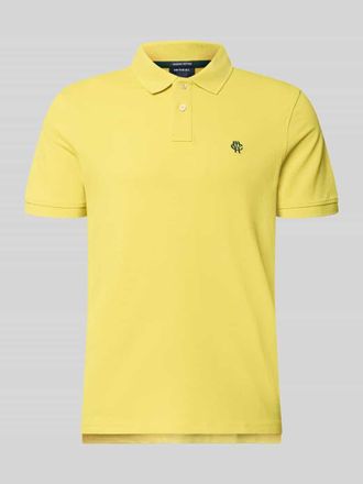 Mc Neal Regular Fit Poloshirt mit Label-Stitching in Senf, Gr&ouml;&szlig;e XXXL