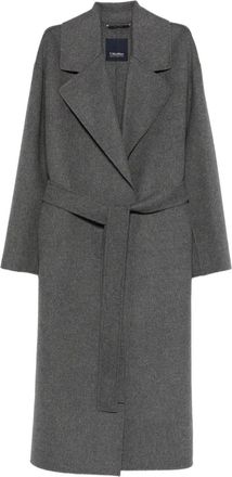 Max Mara Cappotto con cintura - Grigio