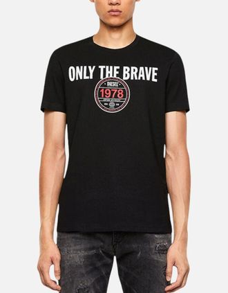 Diesel Mens DIESEL T DIEGOS K35 Mens T Shirt Crew Neck Short Sleeve Casual Summer Cotton - Black - Size: 38