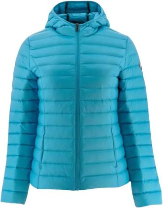 Jott Getailleerde Parka met Capuchon Clo&eacute; - Dames - Winterjassen - Blauw - XS - Leer - Jassen