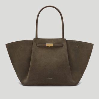 DeMellier The New York in Hazel Suede & Hazel Smooth Leather Shoulder bag