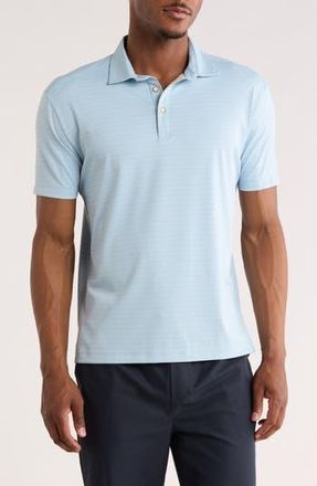 Vintage 1946 Nublend Stripe Hybrid Piqu&eacute; Polo in Light Blue at Nordstrom Rack, Size X-Large