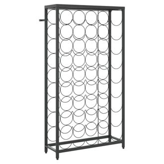 vidaXL Vidaxl - Botellero Para 45 Botellas Hierro Forjado Negro 54x18x100 Cm