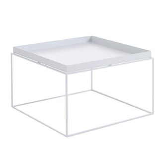 Oresteluchetta Mesa de centro de exterior en acero blanco al.40 x l.60 x p.60