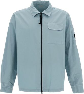 C.P. Company Light Blue Organic Gabardine Shirt Jacket