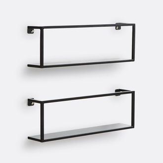 La Redoute Interieurs Set van 2 metalen wandplanken L50 cm, Miva