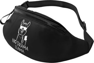 Generic No Drama Llama Funny Chest Bag Belt Bag Lightweight Bumbags For Men Workout Outdoors 14X35Cm