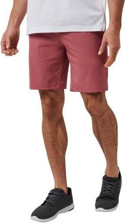 Travis Mathew Travel Year flat Front Shorts in Heather Roan Rouge at Nordstrom Rack, Size 36