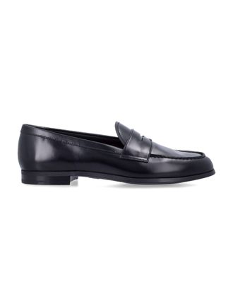 Churchs Natalie Glossy-Smoked-Leather Penny Loafers