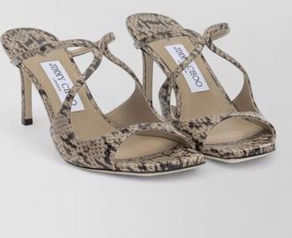 Jimmy Choo London anise 75mm stiletto heel snake mules