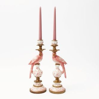 Mrs. Alice Parrot Candle Holders in Pink at Nordstrom