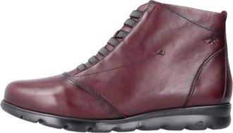 Fluchos Susan Enkellaars - Dames - Veterlaarzen - Rood - 40 EU - Leer - Schoenen