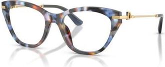 Dolce & Gabbana 53mm Butterfly optical glasses in Blue at Nordstrom