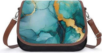 Generic Watercolor Abstract Ink Paint Small Womens Crossbody Bags Shoulder Handbag with Adjustable Strap for Travel