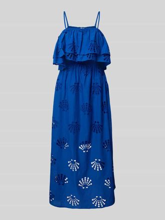Watercult Strandkleid mit Lochstickerei Modell DOLCE LEMON in Royal, Gr&ouml;&szlig;e L