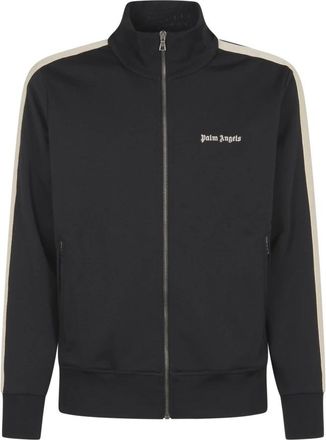 Palm Angels Klassieke Logo Track Jacket - Heren - Vesten met rits - Zwart - M - Hoodies & sweatvesten