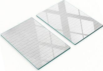 OEM Tablas De Servir De Cristal Para Cocina Con Gr&aacute;ficos De Pared De Ladrillo 2x40x52 Cm
