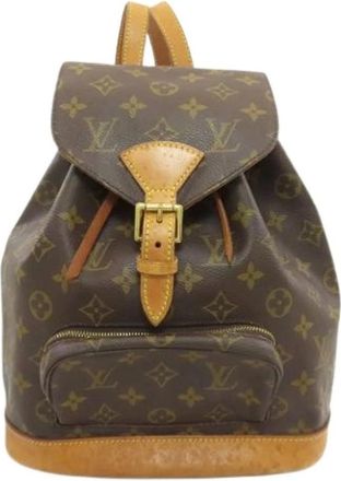 Louis Vuitton Pre-owned Backpacks, female, Brown, Size: ONE SIZE Pre-owned Montsouris MM Backpack