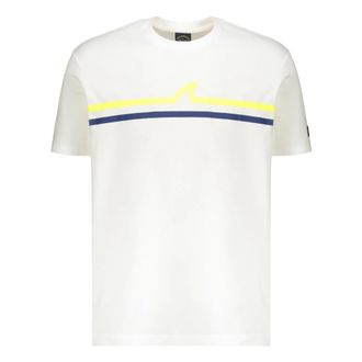Paul & Shark Paul & Shark, T-Shirts, male, White, Size: 3XL Decorative Stripe T-Shirt
