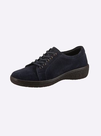 Casual Looks Schn&uuml;rschuh CASUAL LOOKS, Damen, Gr. 38, blau (marine), Veloursleder, Schuhe Schn&uuml;rschuh