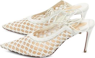 Christian Louboutin Pumps con inserti a rete - Bianco