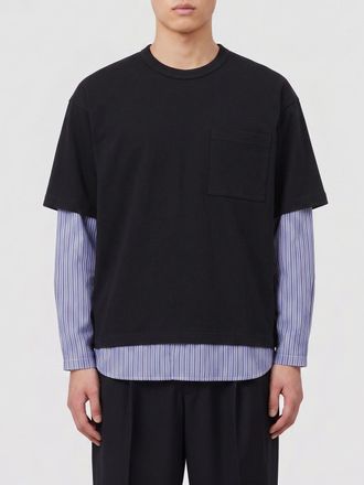 Comme Des Gar&ccedil;ons T-shirt in cotone con dettagli camicia Comme Des Gar&Ccedil;ons