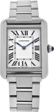 Cartier Pre-owned Cartier Tank Solo Silver Opalined Dial Ladies Watch W5200013