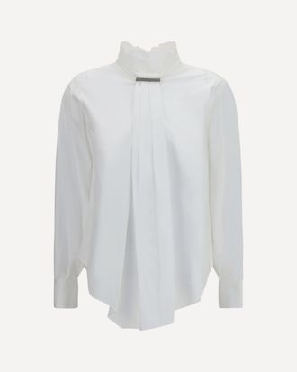 Brunello Cucinelli Blusa con decorazione Monili Woman L