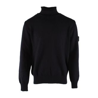 Stone Island Turtleneck Sweater - Heren - Coltruien - Blauw - XS - Katoen - Truien & Vesten