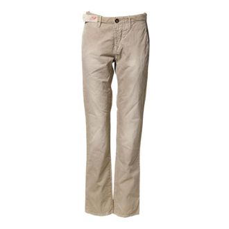 Incotex Straight Trousers, female, Beige, Size: W30 Mid Waist Straight Casual Chino Trouser Pants