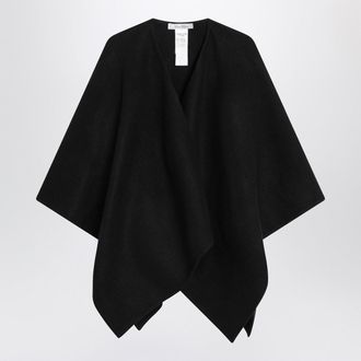 Max Mara Black Alpaca And Wool Cape