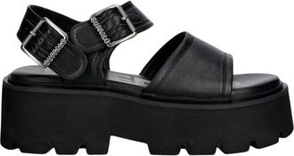 Buffalo Schoenen, Dames, Zwart, 38 EU, Brake Sandal