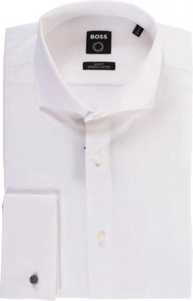 HUGO BOSS H-Hank Shirt - Heren - Zakelijke Overhemden - Wit - 3XL - Katoen - Overhemden