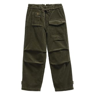 Barbour Oversized Cord Broeken - Heren - Broeken - Groen - Maat: W30 Katoen